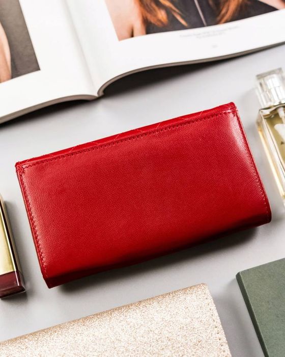 duży, skórzany portfel damski z systemem rfid - rovicky