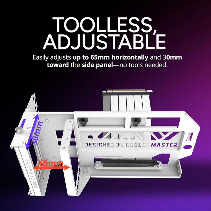 Тримач для відеокарти Cooler Master Vertical gpu holder kit v3 white