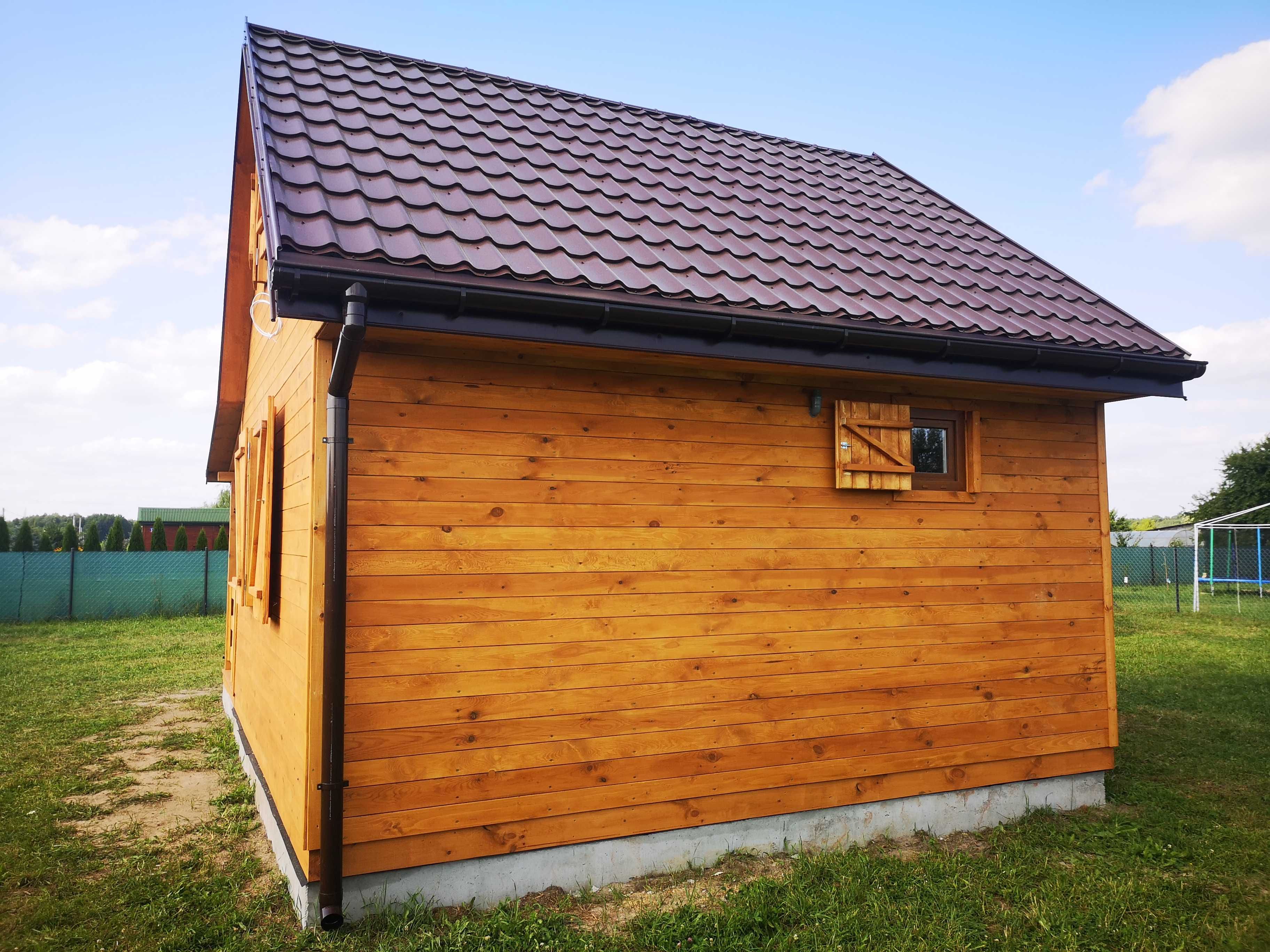 Domek letniskowy drewniany 5m x 5m plus 2m taras