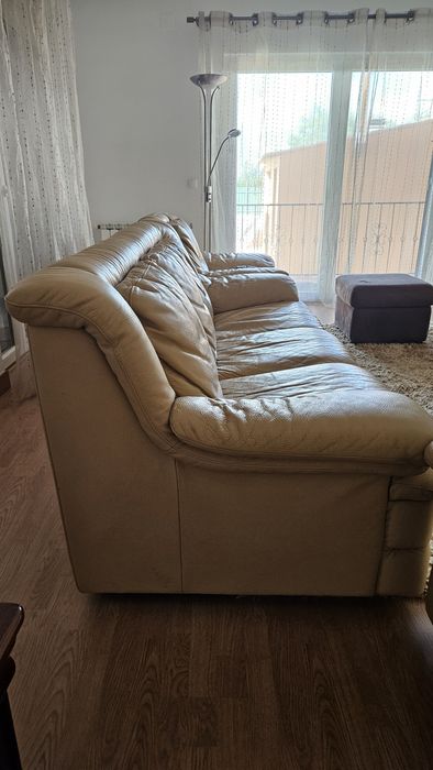 Sofá de 3 lugares em pele Natuzzi  (Divani&Divani) 2.25x 85×90