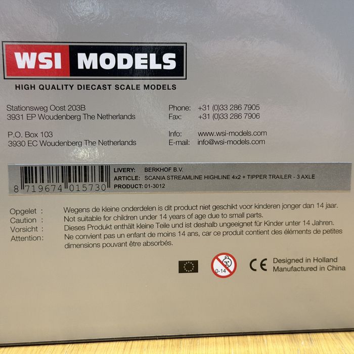 Model 1:50 WSI Scania Streamline High 4x2 + naczepa