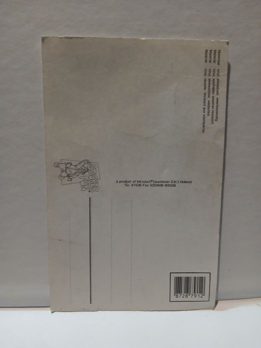 Pocztówka z naklejkami żółwie ninja 1990 rok