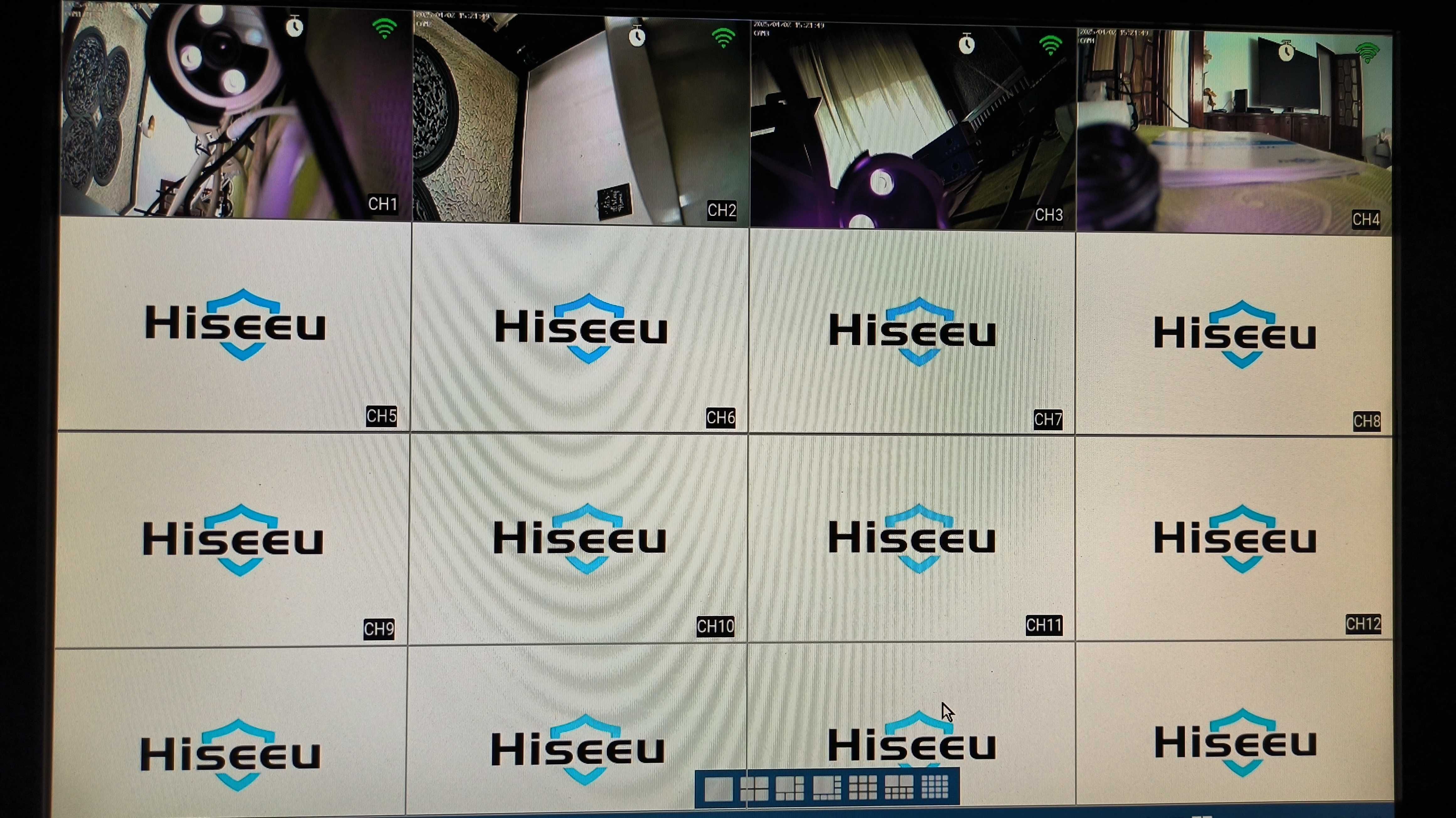 Sistema de Videovigilância CCTV NVR Wi-Fi 4 Câmaras  5MP HISEEU (NOVO)