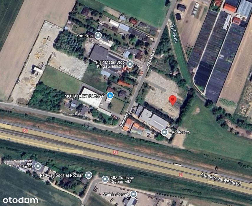 Autostrada A2 -Plac Parking TIR Kontynery Magazyn,usługi 8tyś m2