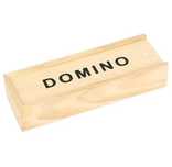 Domino drewniane klocki gra rodzinna + pudełko