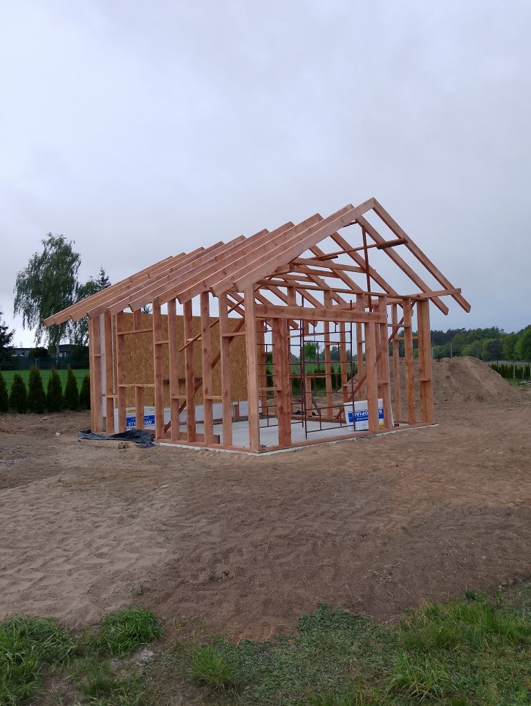 Konstrukcje drewniane-Garaz 35m2-Wiata