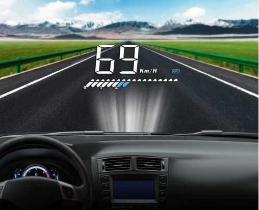 projektor samochodowy wyświetlaczled lcd hud obd2 gps usb m7 x