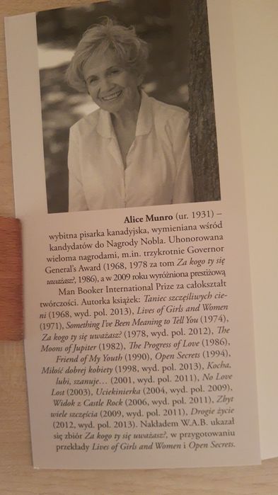 Alice Munro Miłość dobrej kobiety Nobel 2013