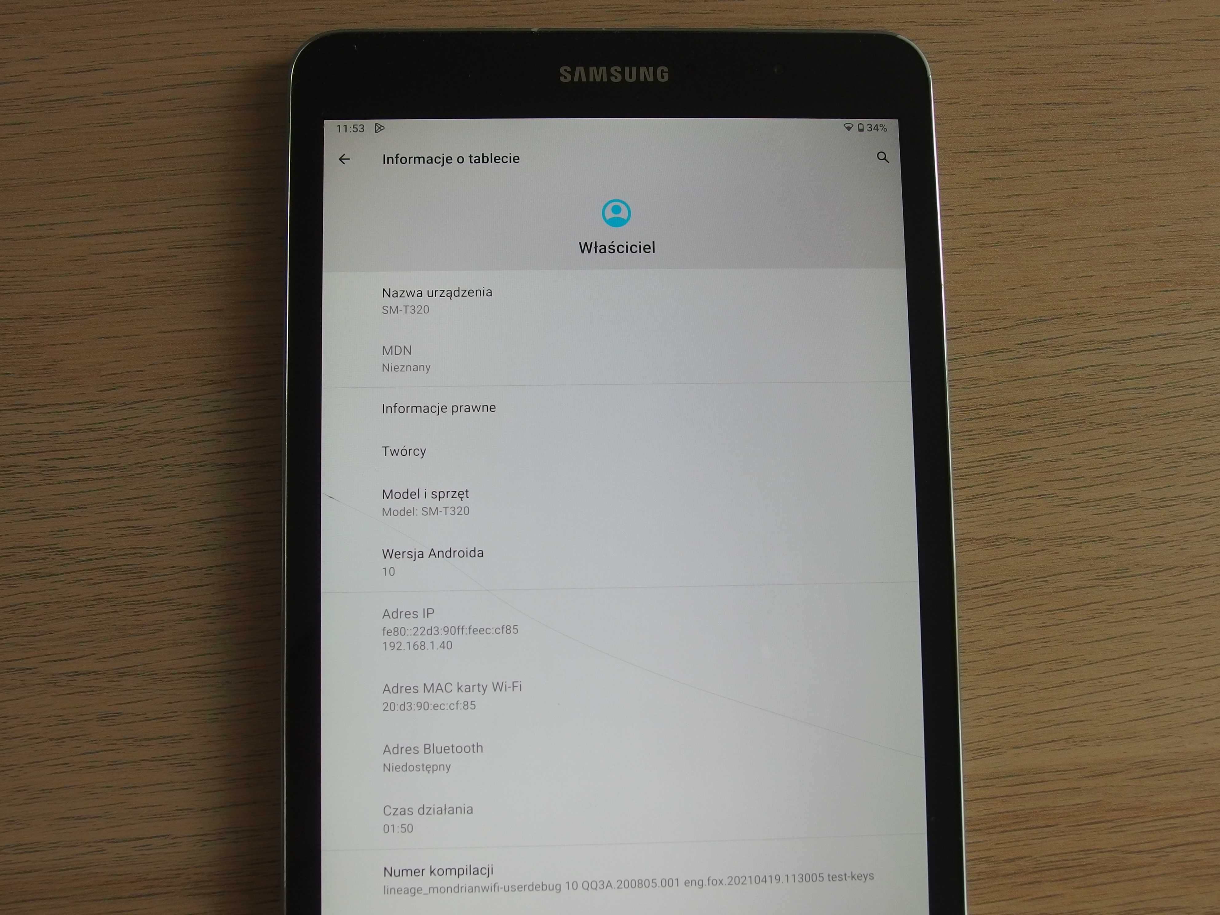 Tablet SAMSUNG Galaxy TabPro 8,4" LineageOS Android 10 YouTube Kids