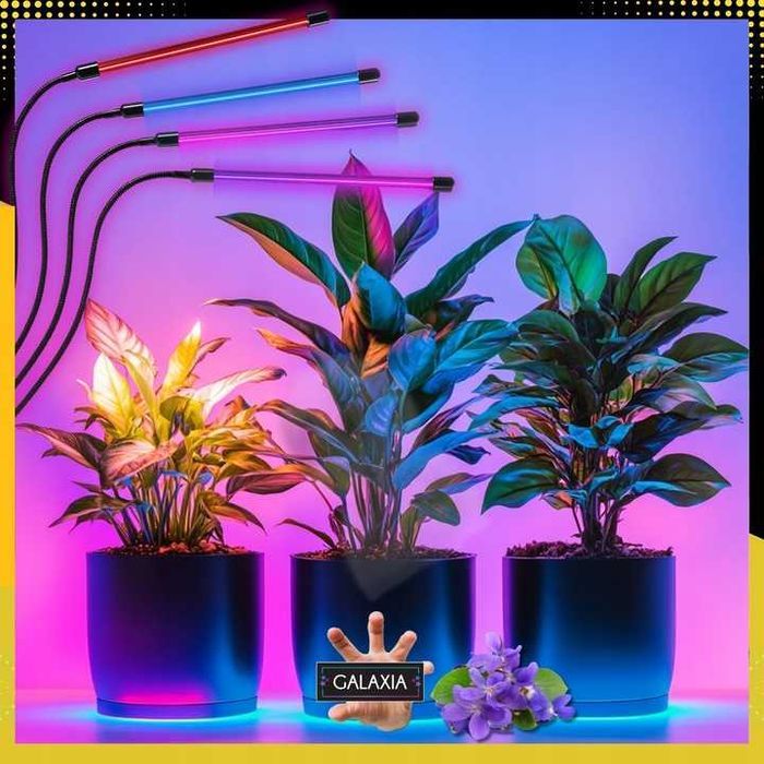 LAMPA DO UPRAWY ROŚLIN 4X Wzrostu Oświetlenie Żarówka LED Grow TIMER