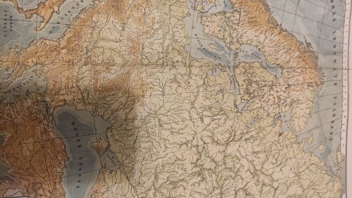 Stara mapa fizyczna Europy