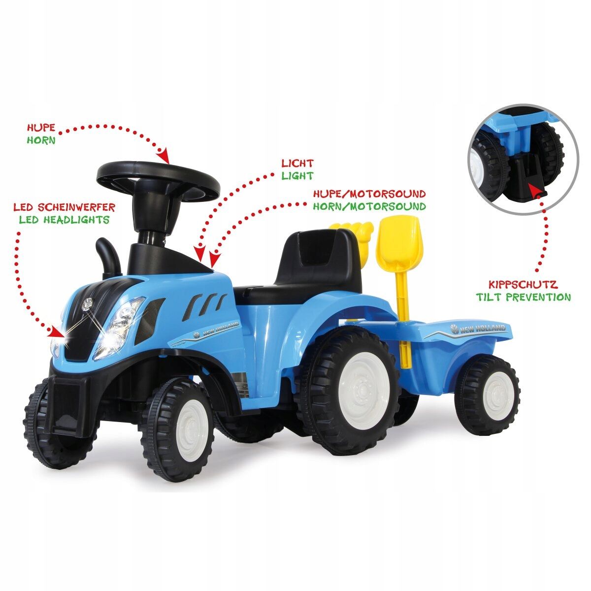 Jamara traktorek ciągnik jeżdźik New Holland T7 OUTLET