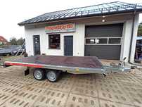TEMARED Laweta CARPLATFORM 4,5m spawana przyczepa dmc 2,7T  Platforma uniwersalna 449x210 z najazdami i demotowanle 2700kg