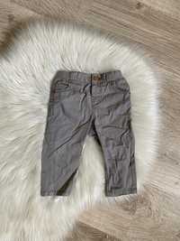 Jeansy spodnie bawełna H&M 68 szare modne gumka w pasie.