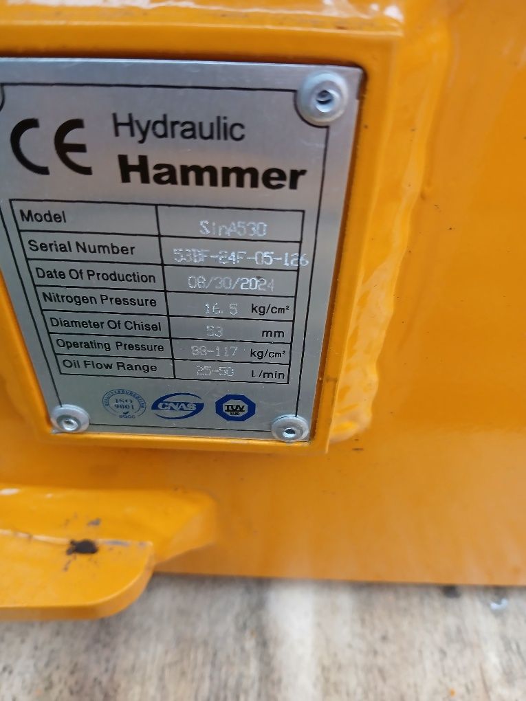 Mlot do koparki 3-4t Hammer 190kg mlot hydrauliczny wyburzeniowy