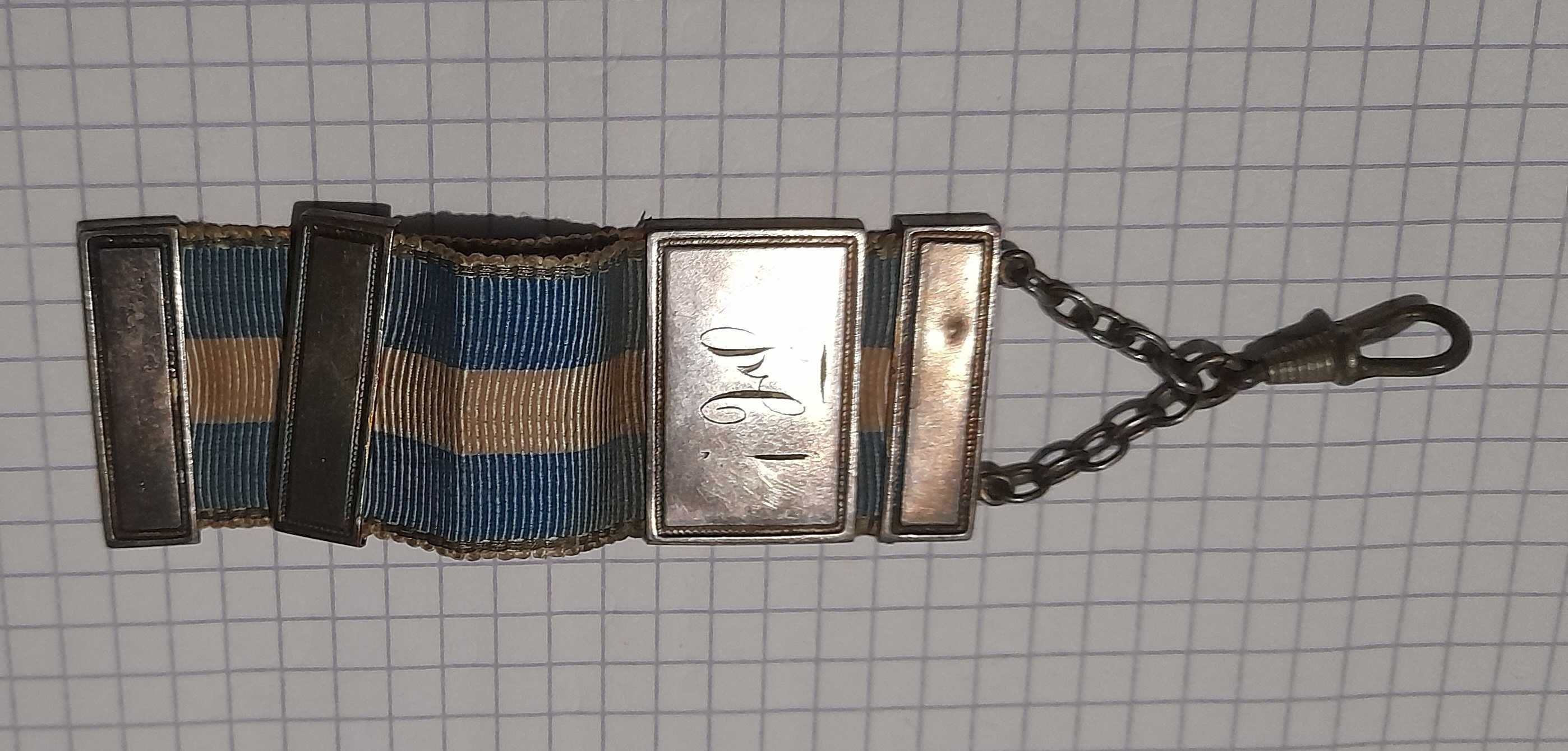 stara odznaka stowarzyszenia Niemcy, międzywojenna srebro, dewizka
