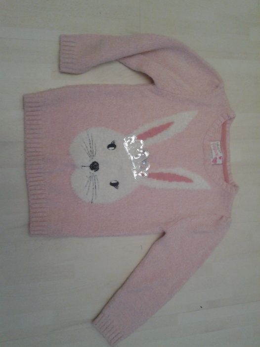 Ciepłe sweterki włochacze dla dziewczynki, Zara 5-6 lat i 7-8 H&M