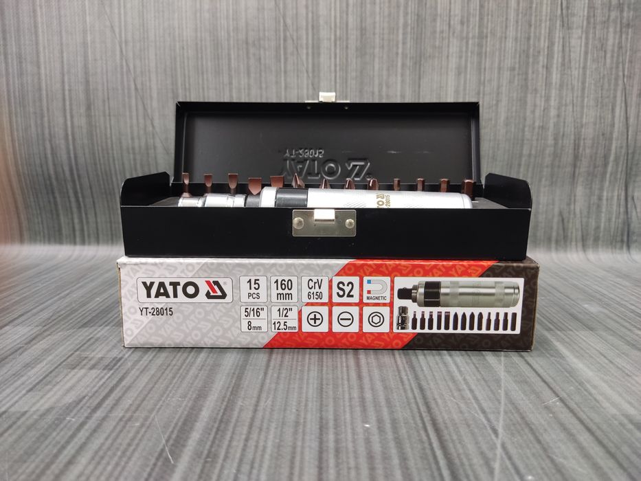 Викрутка ударно поворотна  ударна з магнітними YATO  15 прид