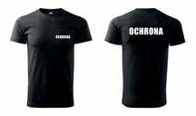 Koszulka ochrona,t shirt ochrona,czarna koszulka ochrona