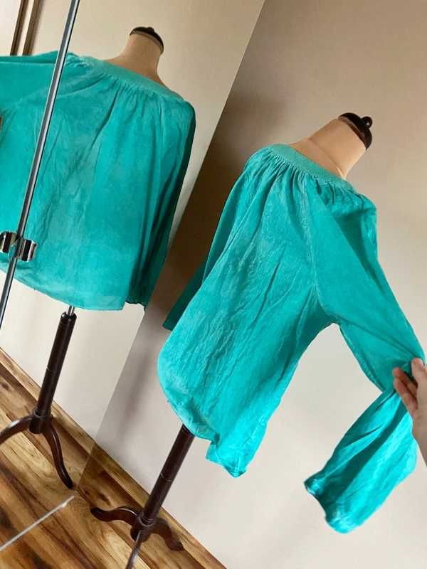 Xxxl c&a morska turkus koszula oversize +size 48 50 wiosna mięta