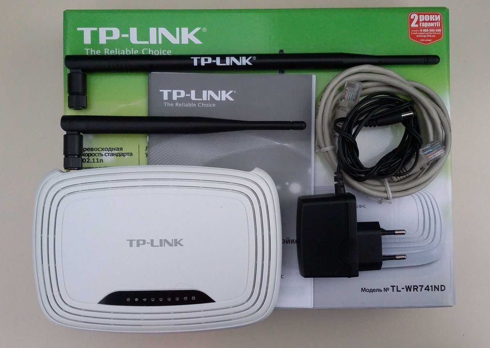 TP-LINK роутер TL-WR741ND  &  Wi-Fi антенна TL-ANT2408CL 8дБ