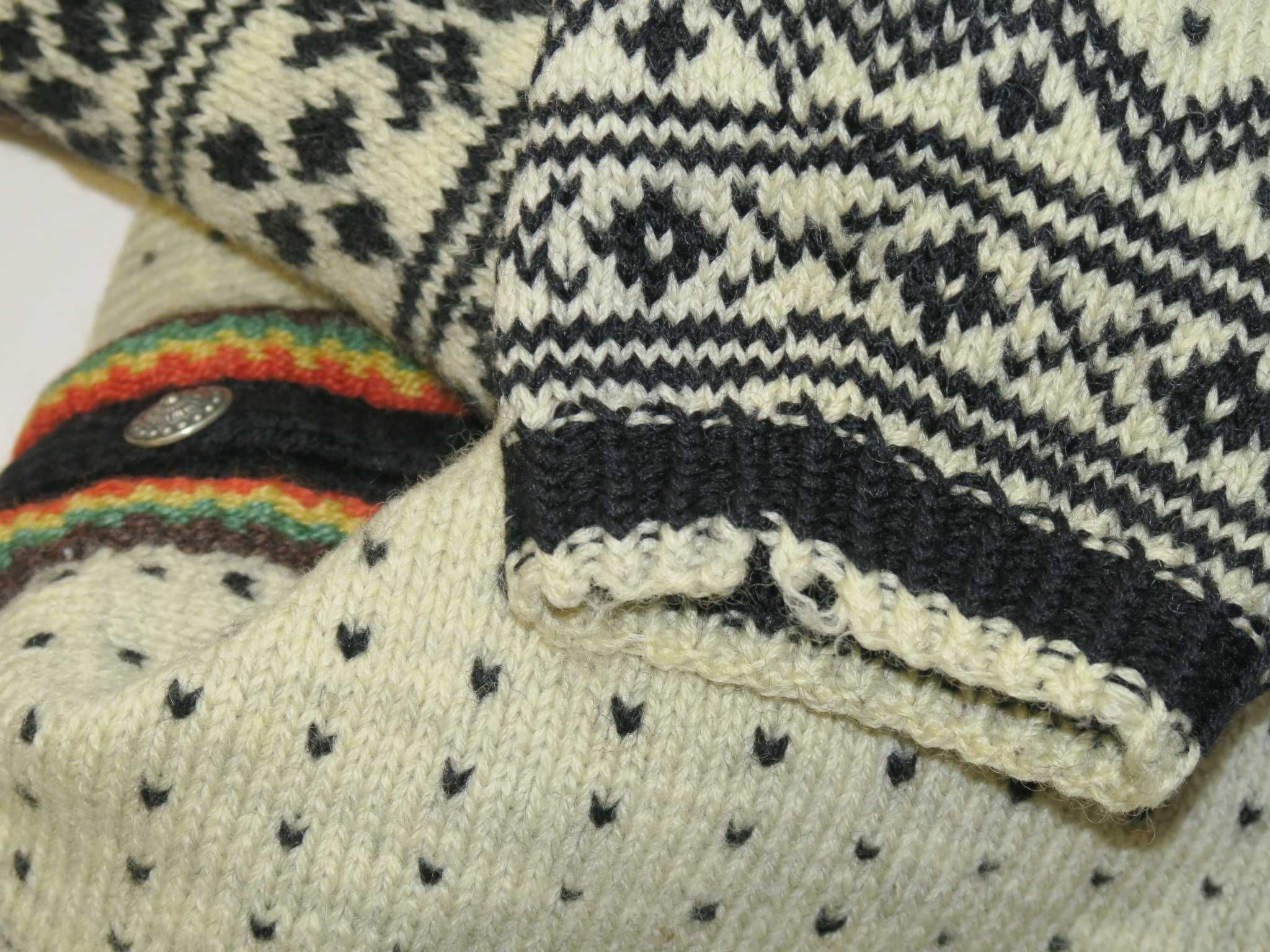 Sweter wełniany damski gruby góralski S/M