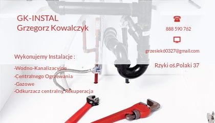 Usługi hydrauliczne, Gk-Instal, Hydraulik