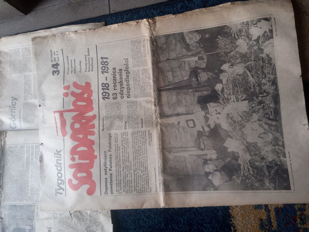 Retro stary tygodnik solidarność