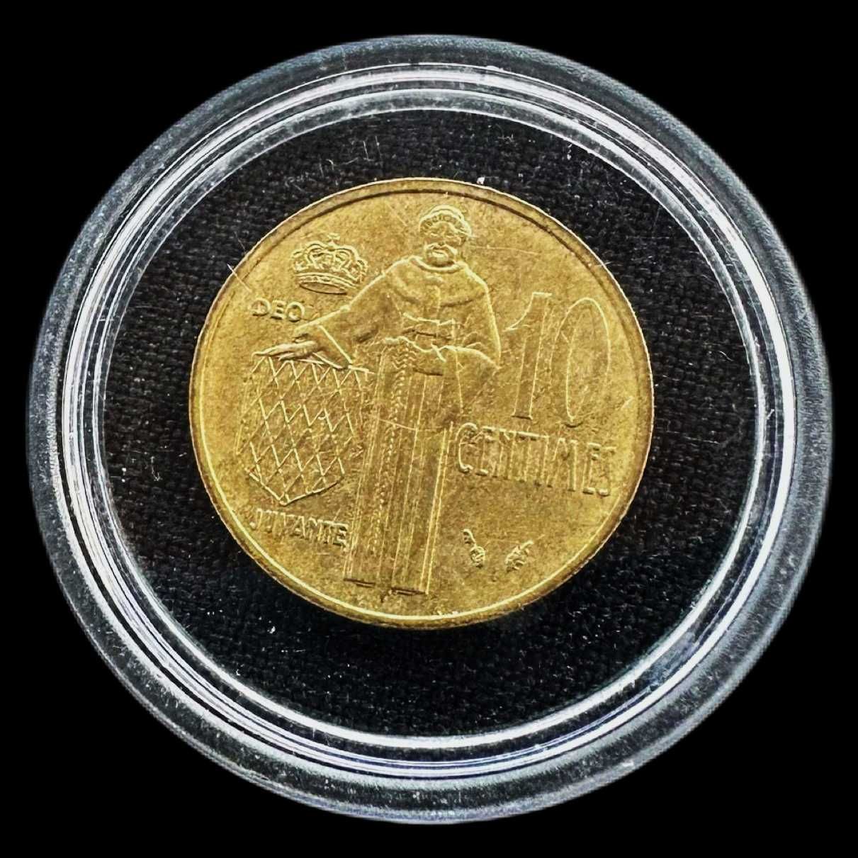 Moeda de 10 Centimes - 1976 - Mónaco - Rainier III