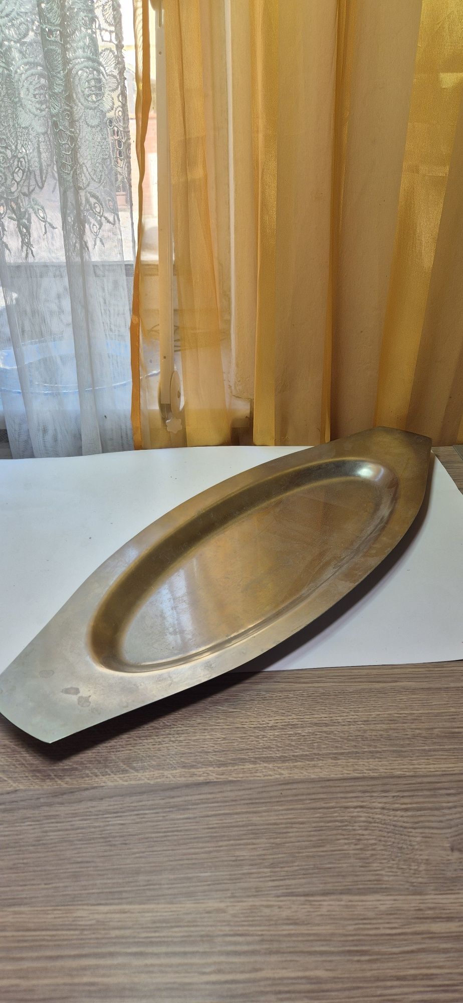 Piękna duża stara taca do serwowania Rostfrei starocia PRL  53x23 cm