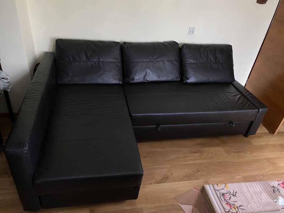 Narożnik rozkładany. Sofa ikea. Eko skóra. Stan idealny.