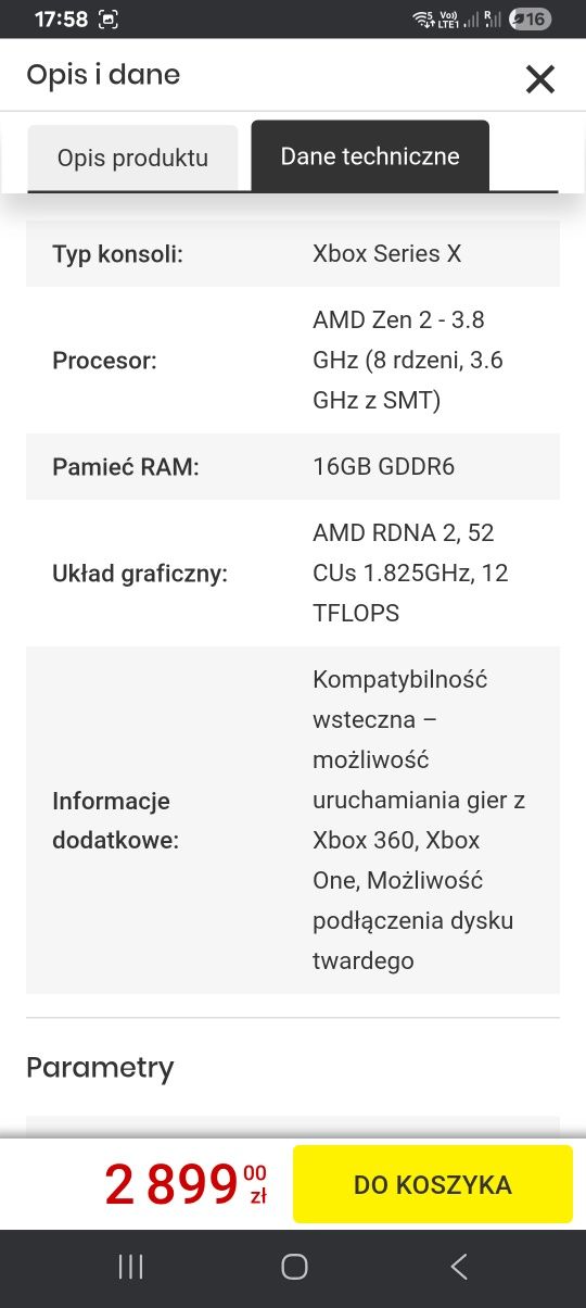 Konsola Xbox series x 1 tb +pad +2 gry