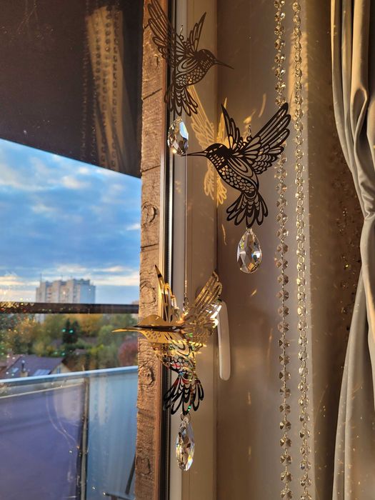 Łapacz Snów Słońca Zawieszka do Okna Koliberki KRYSZTAŁY ROBI TĘCZE!!!