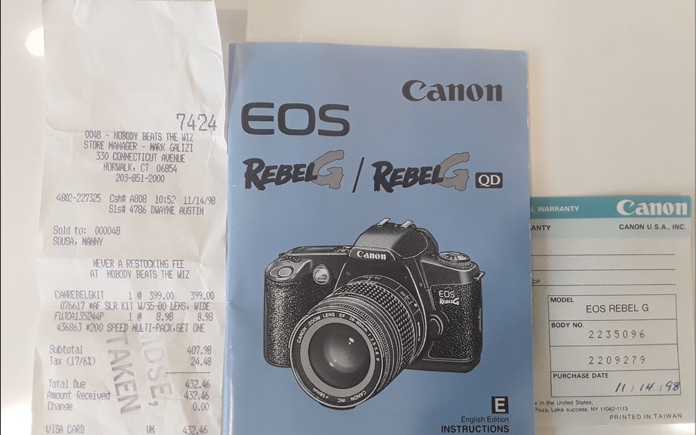 Maquina fotografica NOVA Canon EOS Rebel G lentes 35 - 80 mm