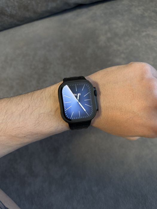ремешок стальной apple watch ultra 1 ultra 2 black магнитный