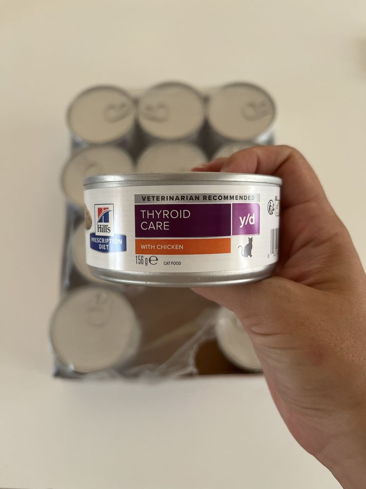 Gato Ração + Latas Thyroid Care y/d Hills