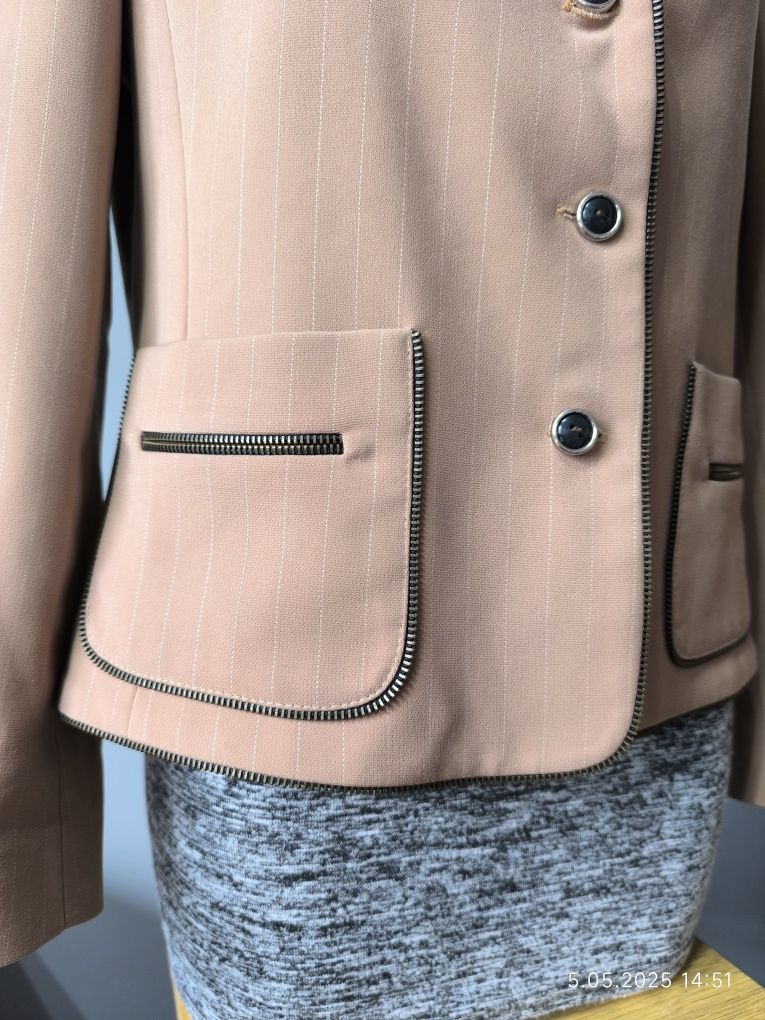 Marynarka 12 L 14 xl żakiet blezer camel krótki elegancki codzienny