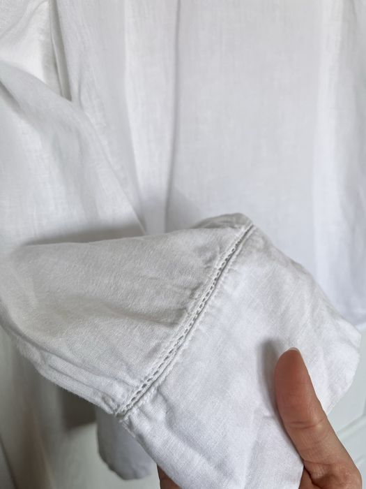 Biała koszula Oysho rozmiar M len i bawełna
