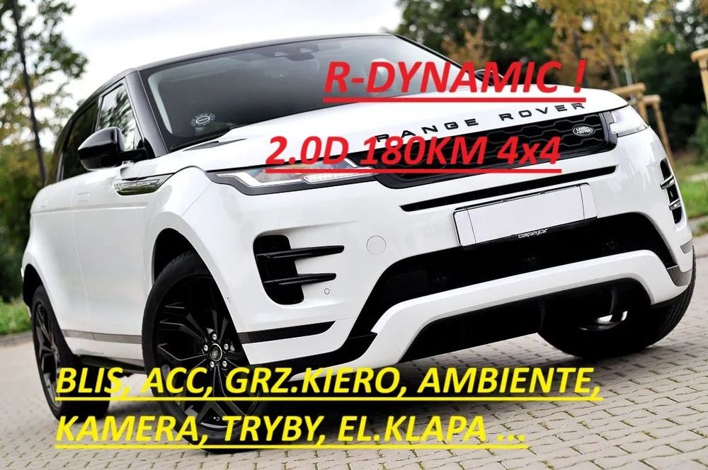 Land Rover Range Rover Evoque _R-DYNAMIC_ *Meridian *Ambiente *BLIS *ACC *EL.fotele *El.Klapa *Skóry