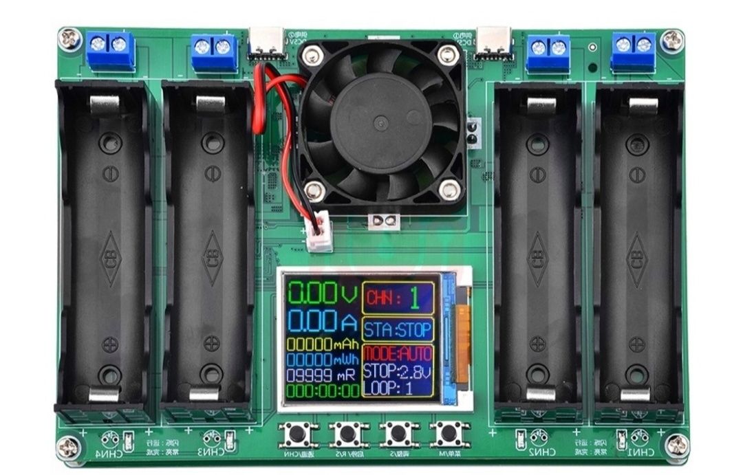 Miernik ładowarka Elektroweb Tester pojemności ogniw akumulatorów 4 x