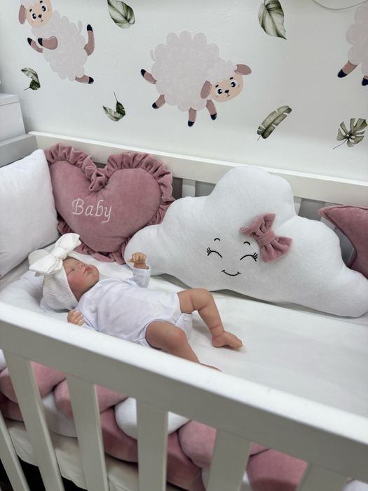 Бортики комплект постільне в ліжечко конверт коса