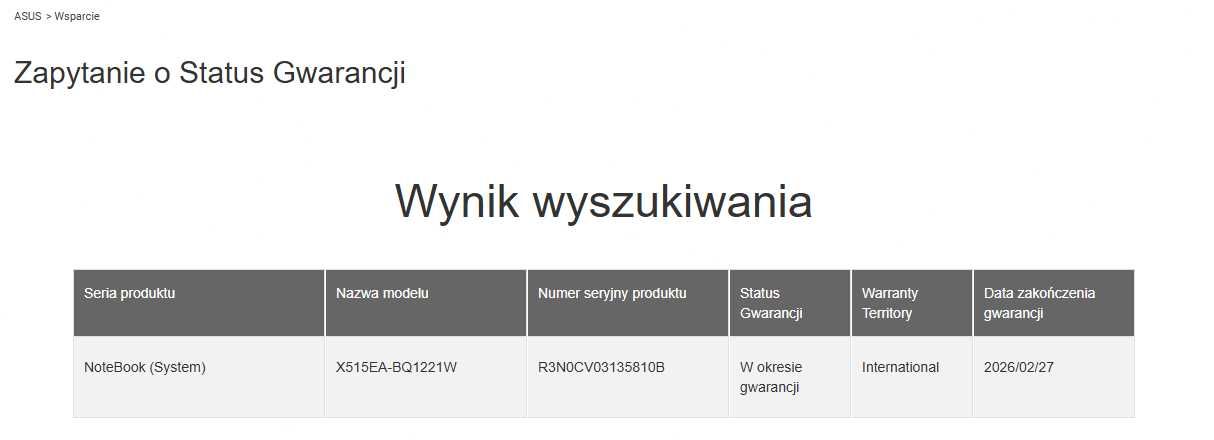 ASUS X515EA i3/8GB/SSD GWARANCJA do 2026! Stan JAK NOWY, Pudełko