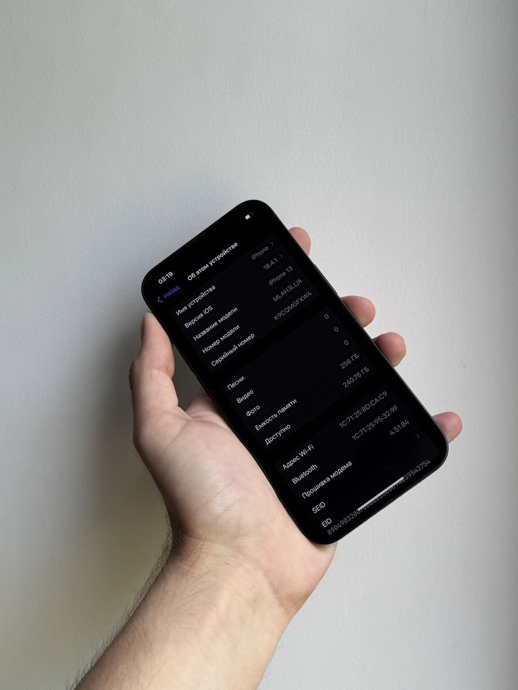 iPhone 13 256 Gb Midnight Neverlock АКБ 100% Идеальное состояние