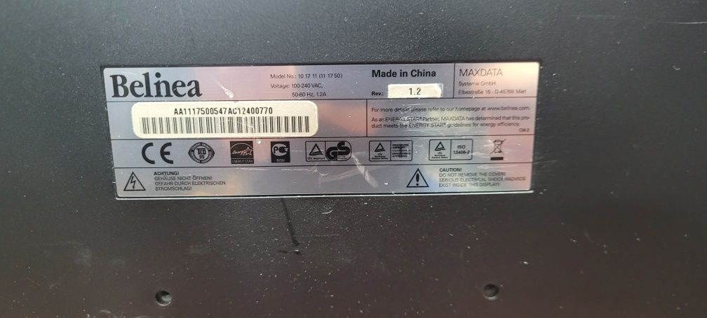 Monitor Belinea 17" model : 10 17 11