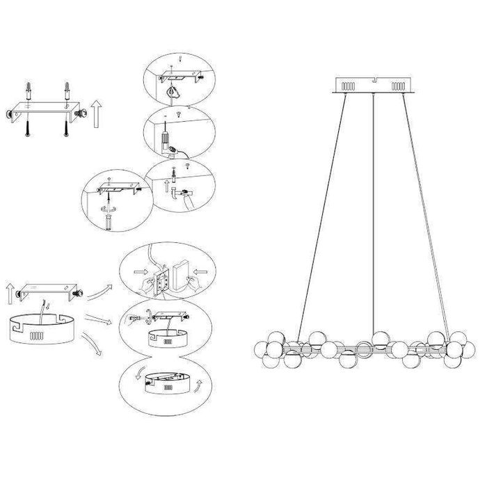 Modernistyczna LAMPA wisząca TESSARA MOD081PL-L50G3K Maytoni