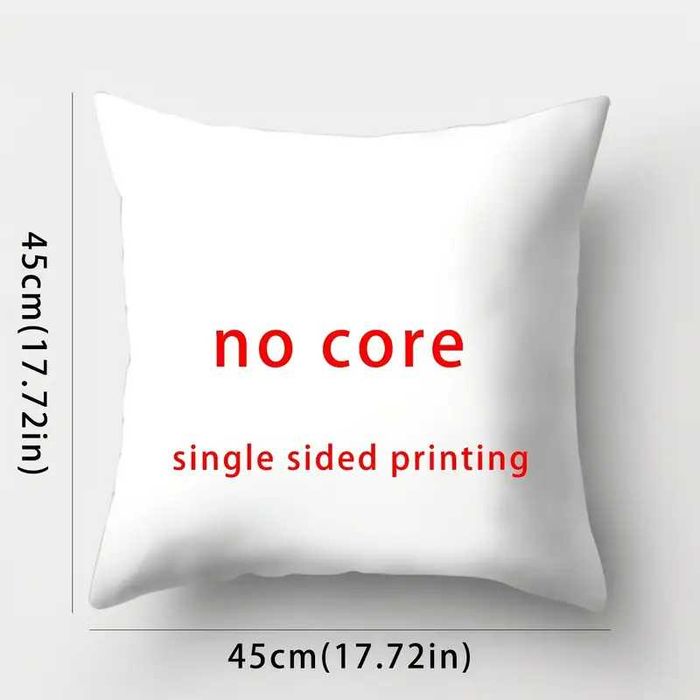 Zestaw 4 poszewek na poduszki z królikiem wielkanocnym, 45x45 cm