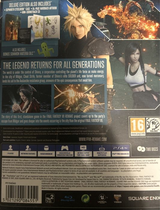 Final Fantasy VII Remake Deluxe edition