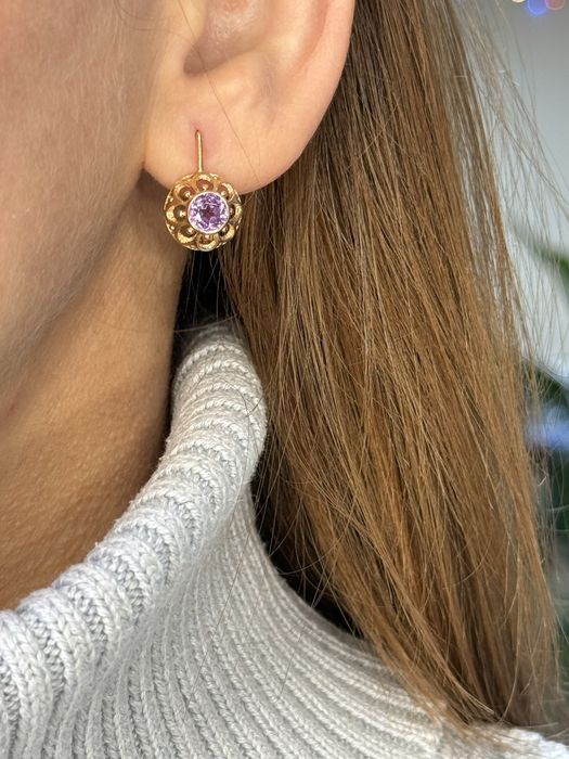 Золотые серьги 583 пробы СЮЗ