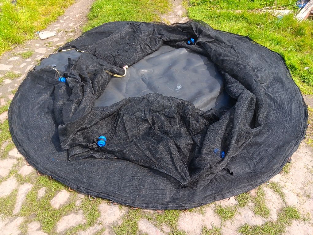 Batut i siatka osłona do trampoliny 60zaczepów 270cm około średnica uż