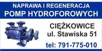 Naprawa pomp hydroforowych, próżniowych; pompy hydroforowe-regeneracja
